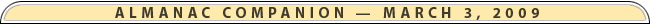 Almanac Companion -- March 3, 2009