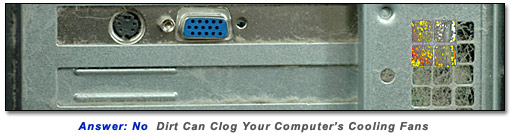 Dirt Will Clog the Fans and Cooling System of Your Computer