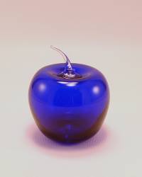 Cobalt Blue Glass Apple by Blenko