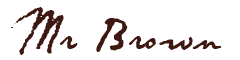 Mr Brown's signature
