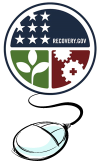 Recovery.Gov logo with a mouse to click for information